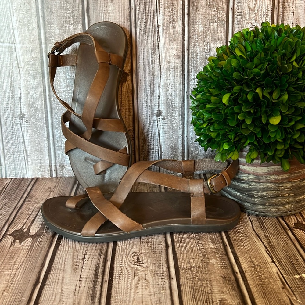 Olukai Women’s Leather Brown Upena sandals 7
